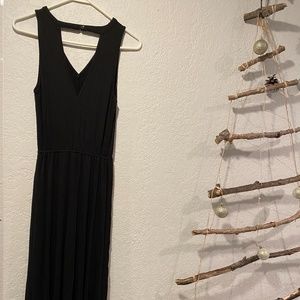 Black midi dress